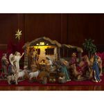 Real Life Nativity 5” scale 23-Piece LED Lighted Set Hand-Painted Resin Figures