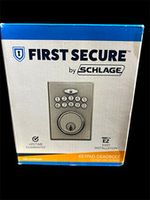 First Secure by Schlage Keypad Deadbolt Satin Silver PBE13STRU630