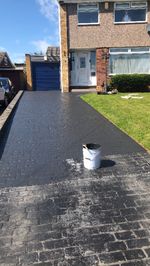 ANTI SLIP Imprinted concrete coloured driveway sealer paint CHARCOAL GREY.