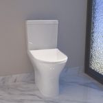 Close Coupled Toilet Short Projection WC Pan Cistern Soft Close Seat Bathroom