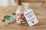 Personalised Custom Wedding Favour Tags Heart Cut Out Scalloped S/M/L size