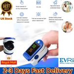 Heart Rate Monitor Oximeter Blood Oxygen SpO2 Finger Pulse Saturation Meter UK