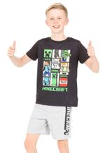 Boys Official Minecraft Creeper Gamer Short Pyjamas