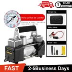 12V Car Air Pump Dual-Cylinder Portable Electric Vehicle Tyre Inflator Air Pump