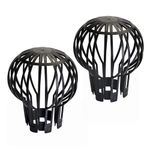 Drainpipe Gutter Guard Downpipe Traps Leaves Debris Moss Drain Filter Cover 2PC