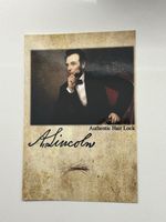 Abraham Lincoln Hair Strand large Lock Piece Speck President Relic Display Photo