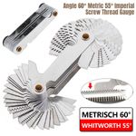 51PC BLADE SCREW THREAD PITCH GAUGE IMPERIAL / METRIC FOR MEASURING NUTS & BOLTS