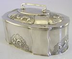 STUNNING 262g DANISH SOLID STERLING SILVER DRESSING TABLE JEWELLERY BOX c1950