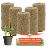 250-500m Jute Twine String 2mm Natural Brown Strong Rope Thick Cord Garden Craft