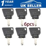 6PCS For JCB 3CX Ignition Key For Switch Starter JCB Parts Digger Plant Keys UK