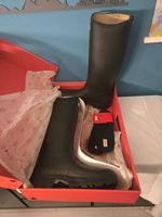 Hunter Balmoral Tall Side Adjustable Neo Wellies Mens UK 10 Black Vibram Boxed
