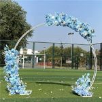 Wisfor Round Wedding Arch Backdrop Stand Garden Arbor Balloons Flower Archway De