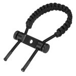 Archery Bow Wrist Sling Adjustable Compound Braided Wrist Strap Black