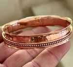 1 Pc Pure Copper Bangle, Unisex Cuff Bracelet, Plain Healing Bangles Adjustable