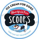 Ice cream van sticker Scoops for Dogs ice cream tub trailer decal Marshfield