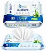 80 x Extra Large Premium Full Body Cleansing Wet Wipes For Adults 30 x 20cm