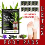 100Pcs Detox Foot Patches KINOKI Pads Body Deep Feet Toxins Cleansing Sliming