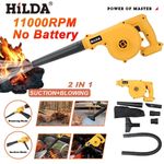 HILDA 18V Electric Air Blower 2IN 1 Vacuum Cleaner Cordless No Battery