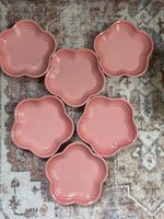 La Creuset Set of 6 Pink Small Plates - Brand New - Same Day Dispatch Free Post