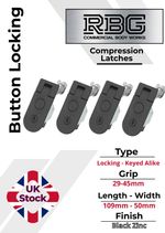 4x Compression Latch Large Lock Horsebox Locker Doors Trailer Truck Toolbox More
