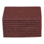 10pcs Scouring Pad Non-Scratch Scouring Sponge 6"x4" Scrub Pads Brown