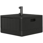 Outsunny Garden Parasol Base, Sand/Water Filled Garden Umbrella Stand, Black