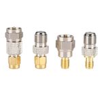 4x Portable Brass Aerial Connector F To SMA Radio Converter Adapter