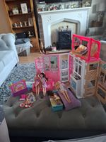 Barbie Foldable House With Dolls, Accessories, Furniture