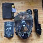 Cressi Komodo Full Face Mask Black/Black S/M With XS Micro fibre Towel