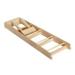 2Pcs Reusable Beige Wood Miniature Ladders for Doll House Accessories