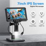 7inch Digital Microscope 1200X Magnification for Coin PCB Circuit Repair 16MP HD