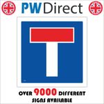 SIGN No Through Road Dead End No Exit Private Cul De Sac Road Block TR041A