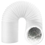 Insulated Vent Hose 4" 5" 6" 3m Air Con Cooker Hood Dryer PVC Aluminium Duct