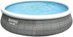 Bestway Fast Set Inflatable Pool 15 x 42/4.57m x 1.07m Swimming Pool Set Rattan