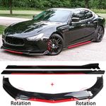 For Maserati Ghibli Saloon Gloss Front Bumper Spoiler Splitter + Side Skirts Set