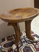 Late 19th Century Stool. Vintage Handmade Jimma Culture, Oromia Region, Ethiopia