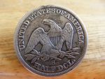 1862 S seated liberty half dollar rare coin