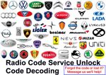 Car Radio Code Unlocking Decoding Codelock for All Brand Cars Audi VW Seat Skoda