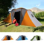 4 Man Large Camping Tent with 2 Bedroom and Living Area