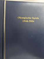 Olympic Games 1948-2004 in two blue jewelry albums by Deutsche Post