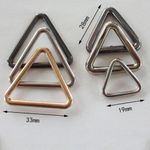 Loop Triangle Metal Buckle Webbing Leather Craft Silver Gold Bronze Gun color