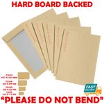 PLEASE DO NOT BEND HARD CARD BOARD BACKED ENVELOPES MANILLA BROWN C5 A5 A4 A3 A6