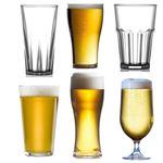 Plastic Beer Pint Glasses - Reusable, Unbreakable, Recyclable - FAST DELIVERY UK