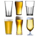 Plastic Beer Pint Glasses - Reusable, Unbreakable, Recyclable - FAST DELIVERY UK