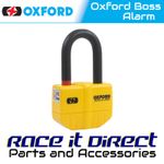 Oxford Boss Alarm Thatcham Motorcycle Disc Lock 14mm Shackle Yellow