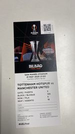 TICKET COPY REPRO UEFA FINAL EUROPA LEAGUE 2025 TOTTENHAM - MANCHESTER UNITED