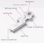 8 tools in 1 key ring stainless steel camping multitool 
