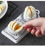 Egg Slicer Stainless Steel Eggs Hard Boiled Metal Cutter Section Chopper UK