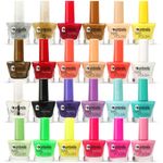 24 x Nail Varnish Polish Set Long Lasting 24 Different Bright Vivid Colours 