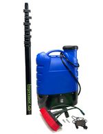 Window Cleaning System - 35 Ft HERON Telescopic Water Fed Pole/Brush & Backpack